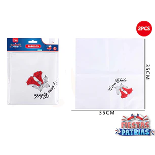 Pañuelo Fiesta Patria 35X35Cm 2Pcs