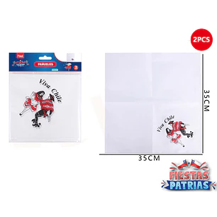 Pañuelo Fiesta Patria 35X35Cm 2Pcs