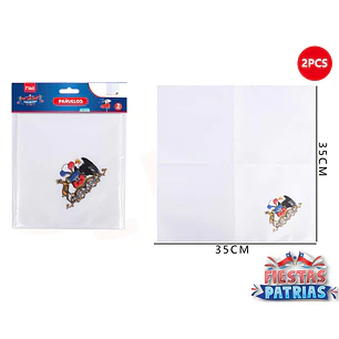 Pañuelo Fiesta Patria 35X35Cm 2Pcs