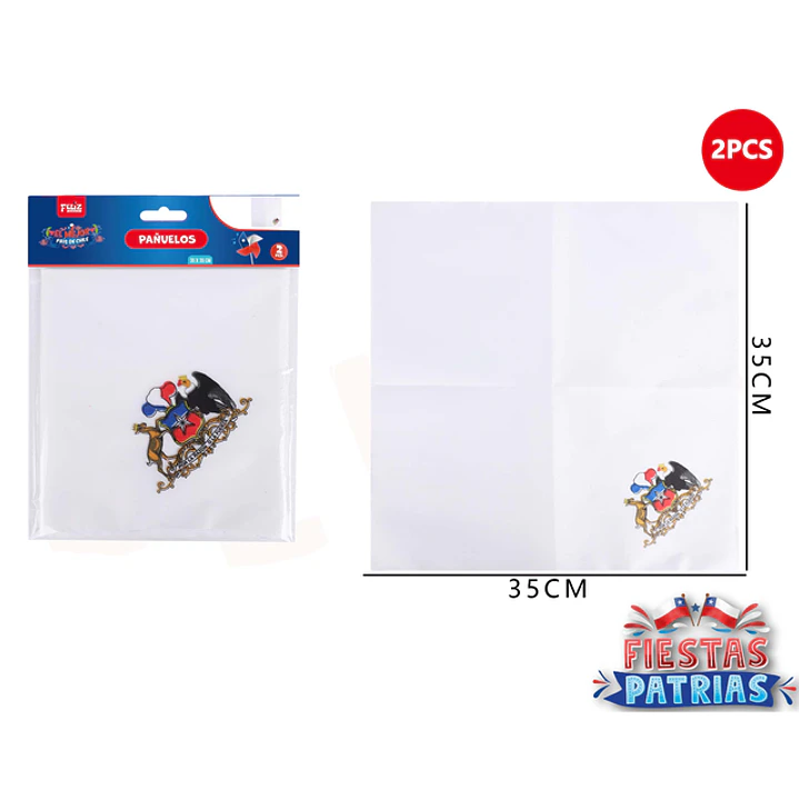 Pañuelo Fiesta Patria 35X35Cm 2Pcs 1