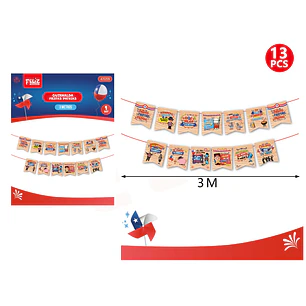 Guirnalda Fiesta Patria 3M 13Pcs