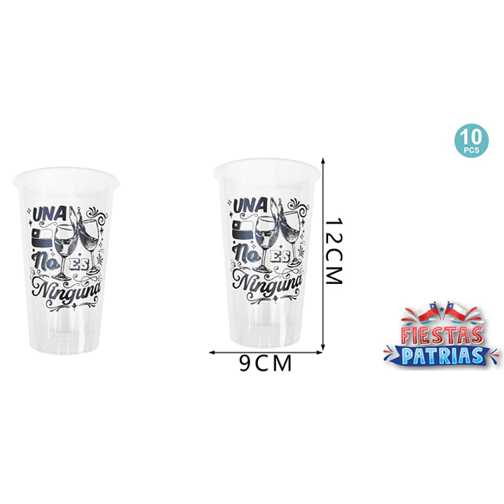 Vasos Plasticos Cervezas 500Ml 10Pcs (P) 1