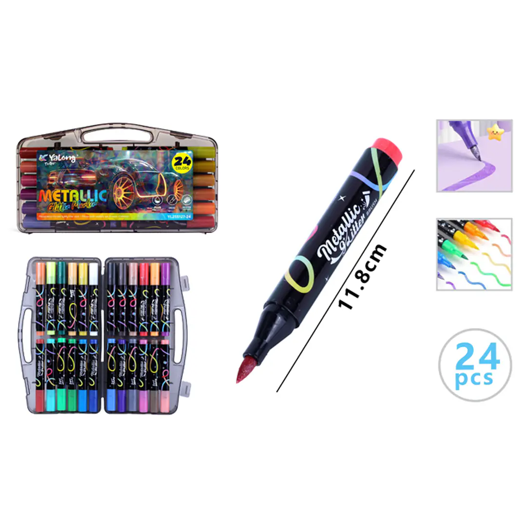 Marcadores De Colores 11.8Cm 24Pcs 1
