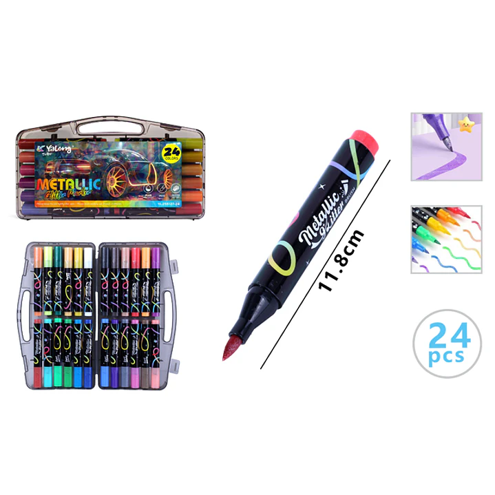 Marcadores De Colores 11.8Cm 24Pcs 1