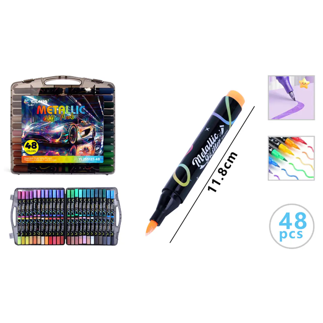 Marcadores De Colores 11.8Cm 48Pcs 1