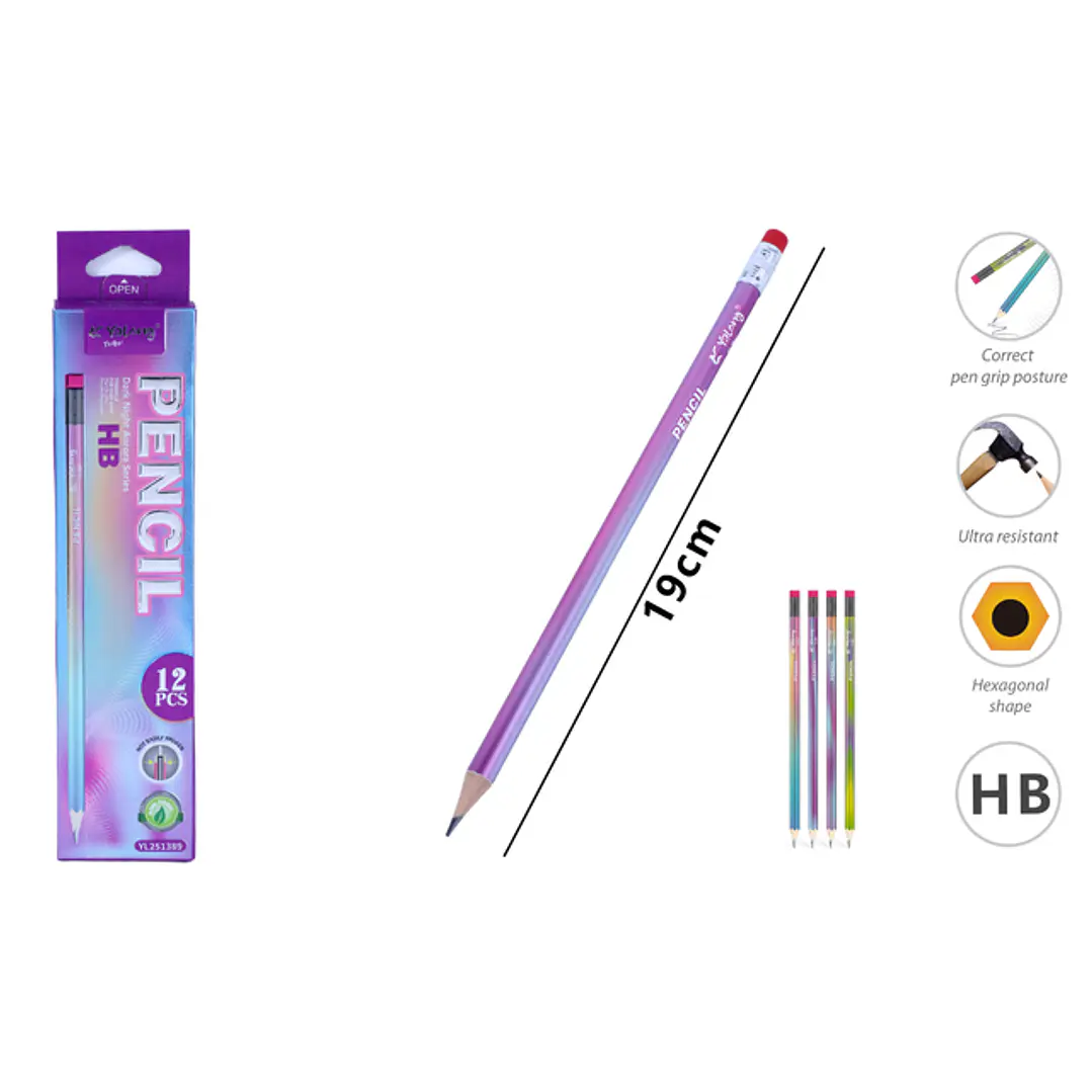 Lapices Grafito Hb 19Cm 12Pcs 1
