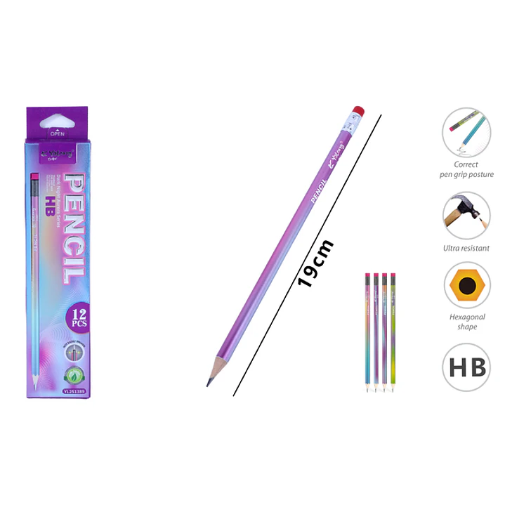 Lapices Grafito Hb 19Cm 12Pcs 1