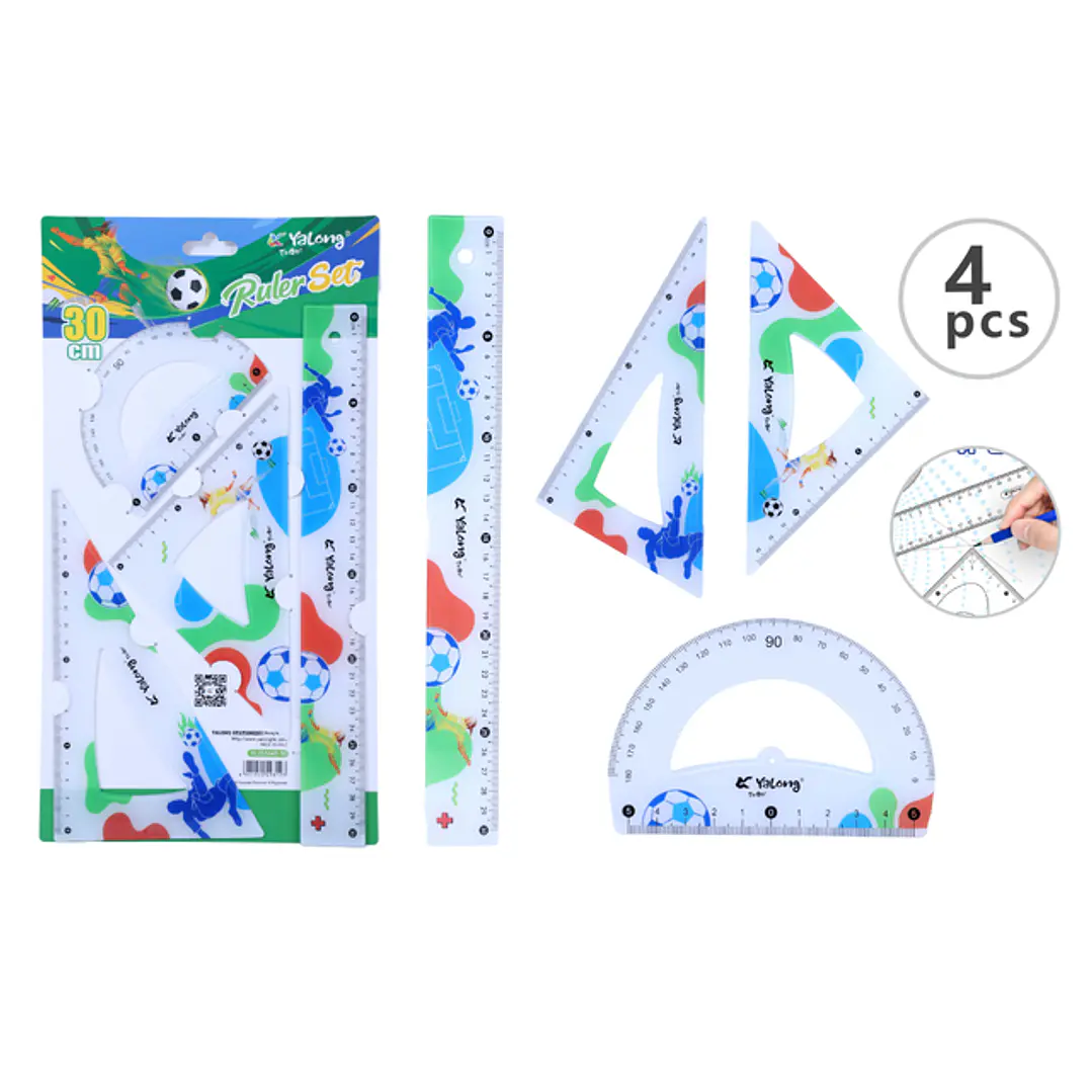 Set De Regla 30Cm 4Pcs 1