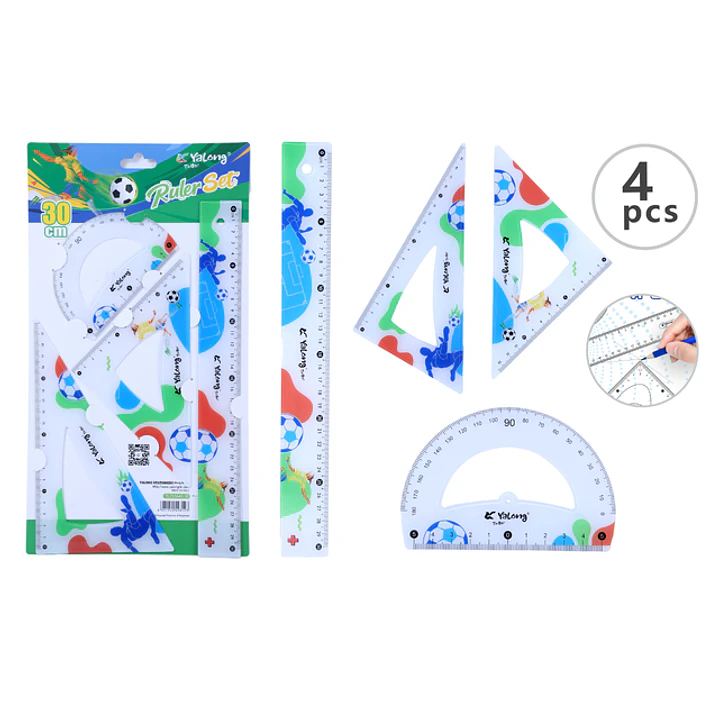 Set De Regla 30Cm 4Pcs 1
