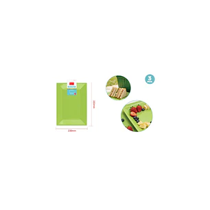 Bandejas Plastico Verde 33X23Cm 3 Unidades
