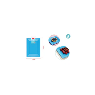 Bandejas Plastico Celeste 33X23Cm 3 Unidades