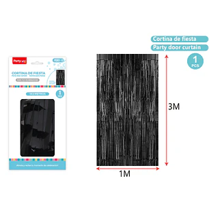 Cortina De Fiesta Negro 1X3M