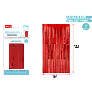 Cortina De Fiesta Rojo 1X3M