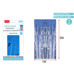 Cortina De Fiesta Azul 1X3M