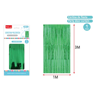 Cortina De Fiesta Verde 1X3M