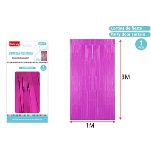 Cortina De Fiesta Fucsia 1X3M