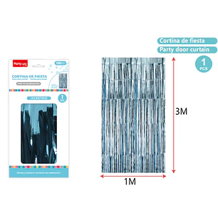 Cortina De Fiesta Azul 1X3M