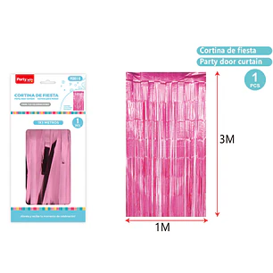 Cortina De Fiesta Rosado 1X3M