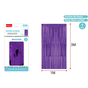 Cortina De Fiesta Morado 1X3M