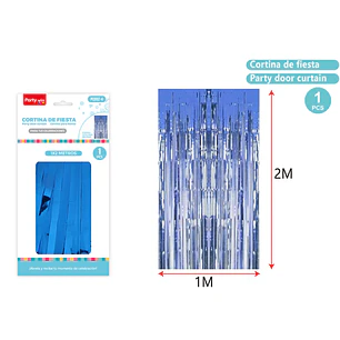 Cortina De Fiesta Azul 1X2M