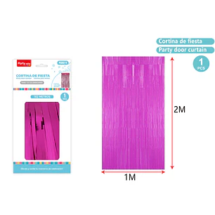 Cortina De Fiesta Fucsia 1X2M