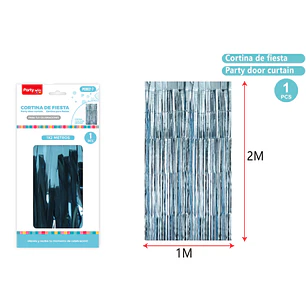 Cortina De Fiesta Celeste 1X2M