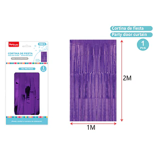 Cortina De Fiesta Morado 1X2M