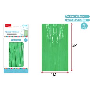 Cortina De Fiesta Pastel Verde 1X2M