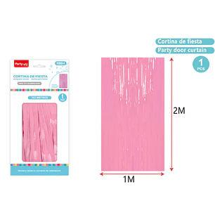 Cortina De Fiesta Pastel Rosado 1X2M