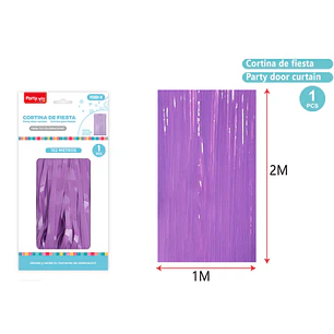 Cortina De Fiesta Pastel Morado 1X2M