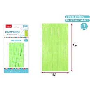 Cortina De Fiesta Flúor Verde 1X2M