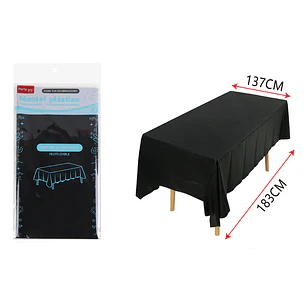 Mantel Plastico Negro 137X183Cm