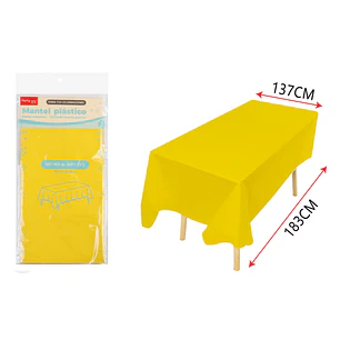 Mantel Plastico Amarillo 137X183Cm