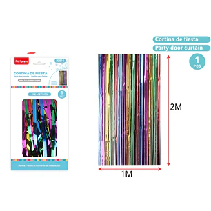 Cortina De Fiesta Tornasol Oscuro 1X2M