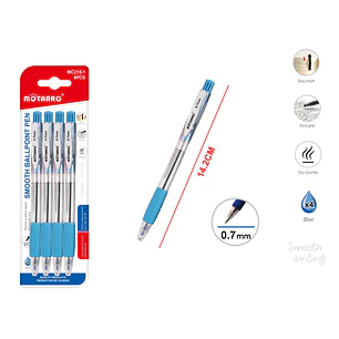 Boligrafos De Secado Rapido Azul 4 Unidades 0.7Mm
