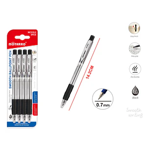 Boligrafos De Secado Rapido Negro 4 Unidades 0.7Mm