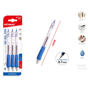 Boligrafos Azul 3 Unidades 0.7Mm