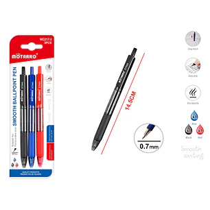 Boligrafos De Secado Rapido 3 Unidades 0.7Mm