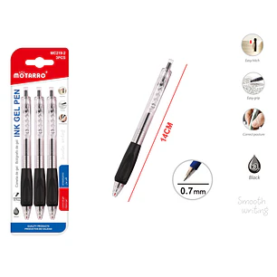 Boligrafos Negro 3 Unidades 0.7Mm
