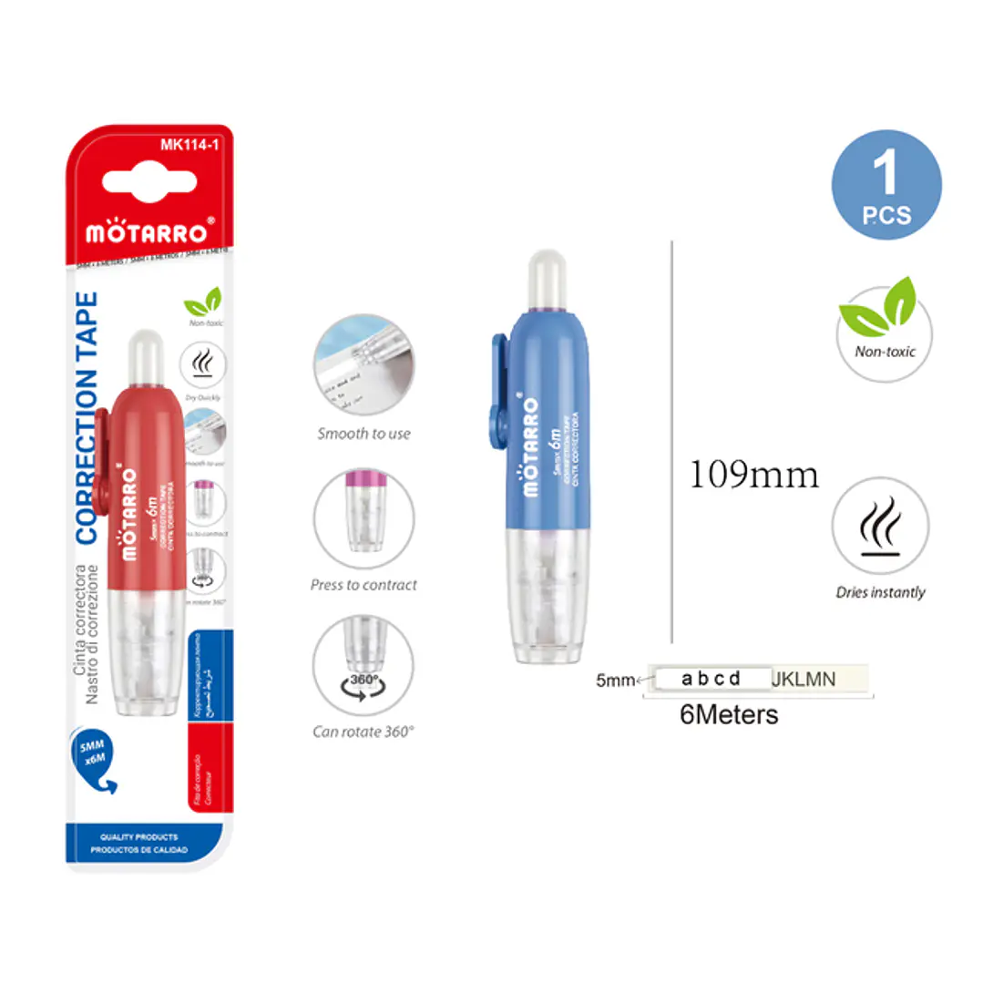 Cinta Correctora 360° 5Mmx6M 1