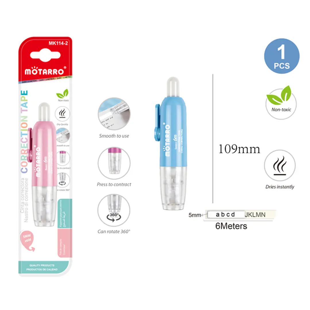 Cinta Correctora 360° 5Mmx6M 1