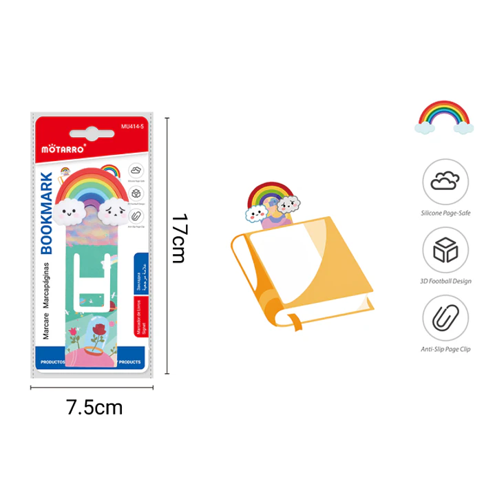 Marcador De Libros De Silicona Arcoiris 1