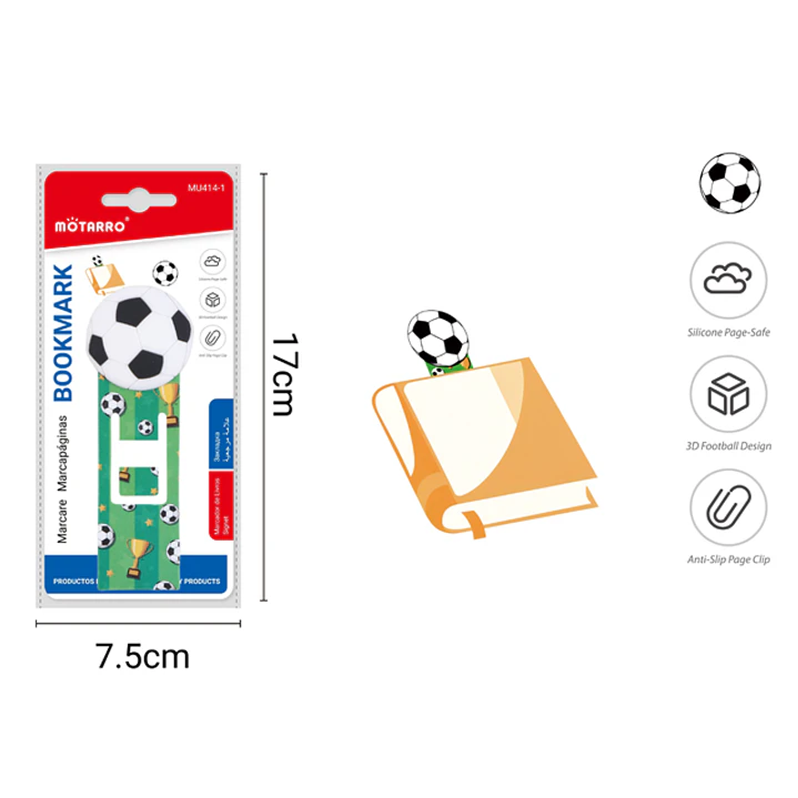 Marcador De Libros De Silicona Futbol 1