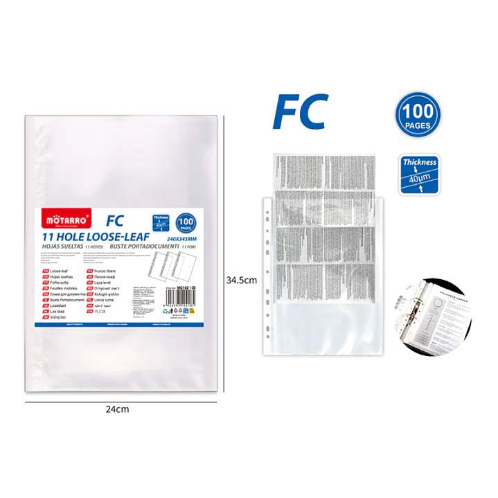 Fundas De Hojas Fc 100Hojas 1