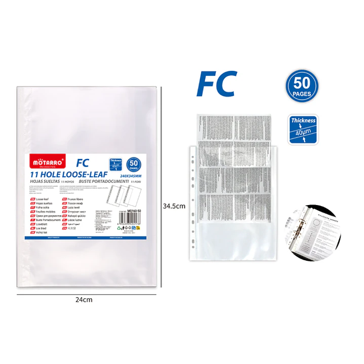 Fundas De Hojas Fc 50Hojas 1
