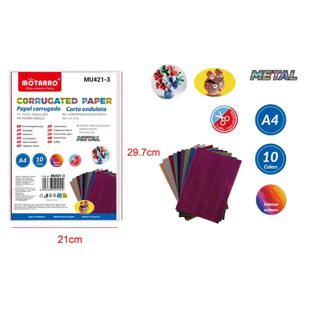 Carton Corrugado Metal A4 10 Unidades 1