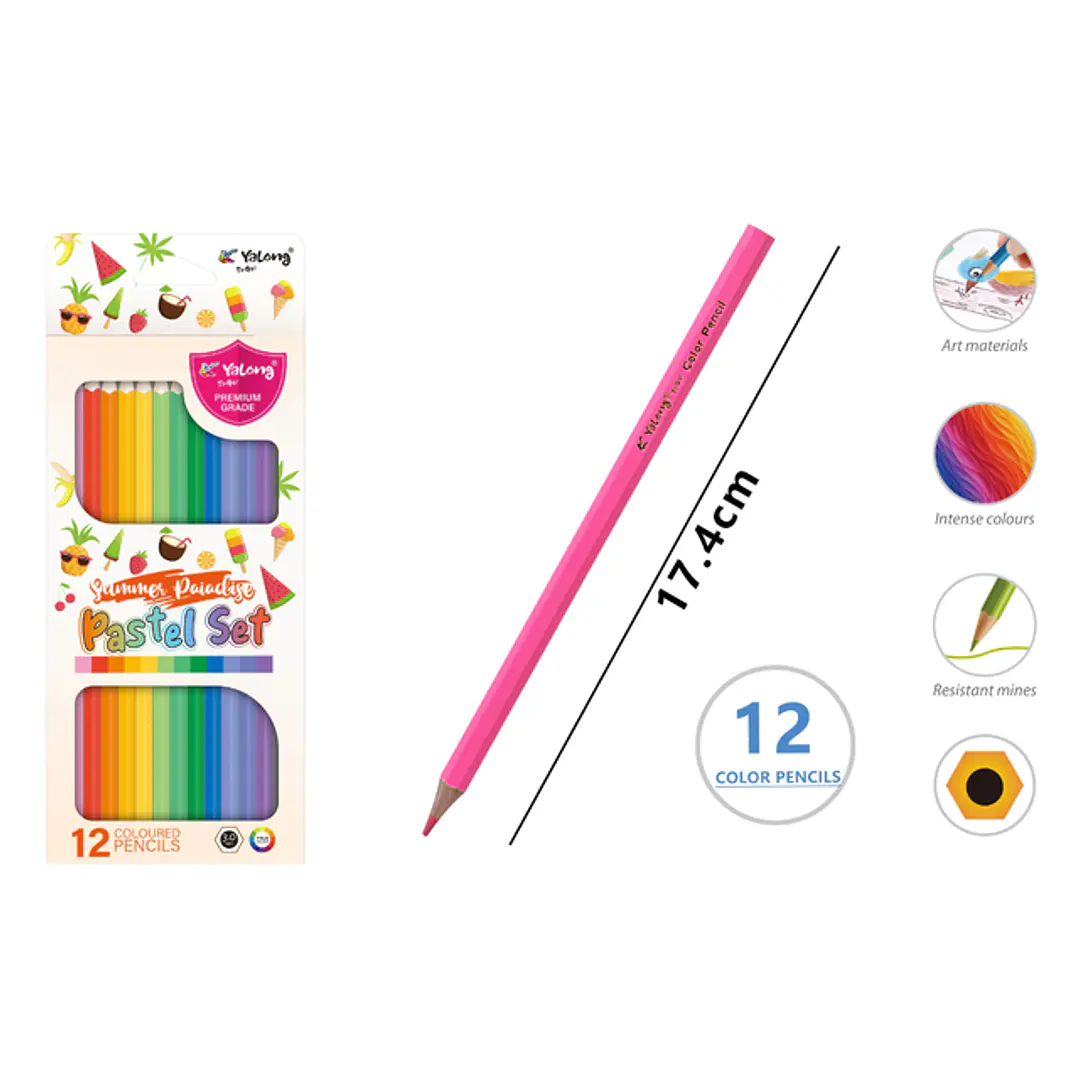 Lapices De Colores 17.4Cm 12 Unidades 1