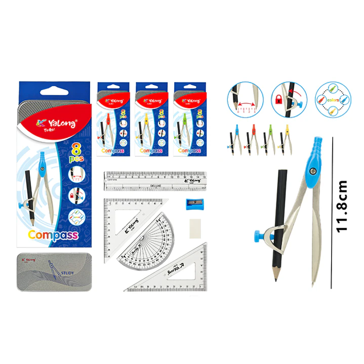 Set De Compas 11.8Cm 8 Unidades 1