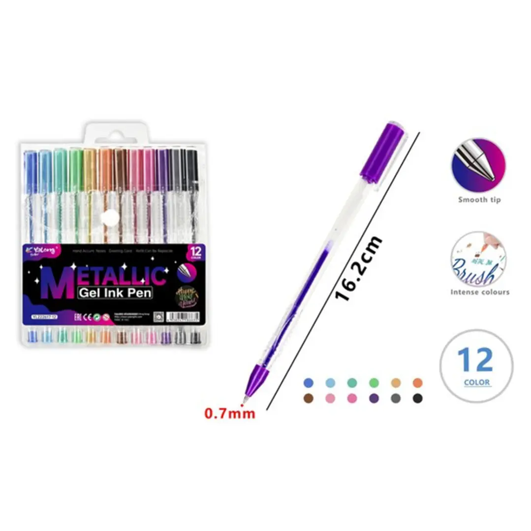 Boligrafos Gel Glitter Multicolor 10 Unidades 1