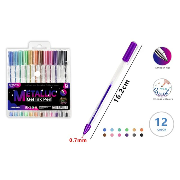 Boligrafos Gel Glitter Multicolor 10 Unidades 1